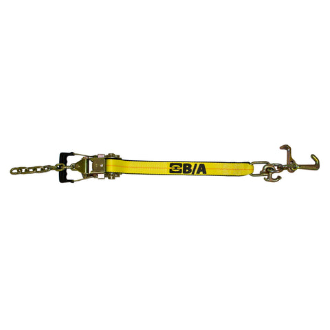 38-8100 B/A Products Co. 2" x 8' Mini J, R, & T Hook Gradual Release Ratchet Strap