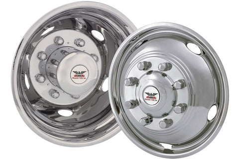 Phoenix USA D.O.T. Mount Dual Wheel Simulators for 2005+ Ford F350, Full Set for 17" Wheels - chromewheelsimulators.com