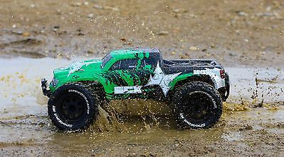 Ruckus 1:10 2wd Monster Truck: Green/Black RTR - chromewheelsimulators.com