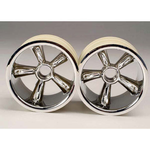 Traxxas Front Wheel Chrome Nitro Rustler ETS Hobby Shop - chromewheelsimulators.com