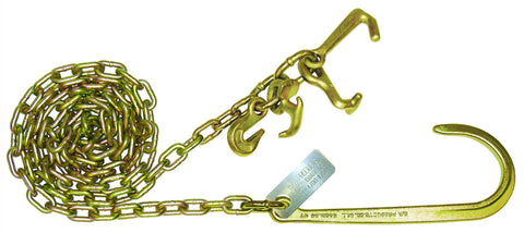 5/16" 8' CHAIN W/ 15" HOOK ON ONE END - chromewheelsimulators.com
