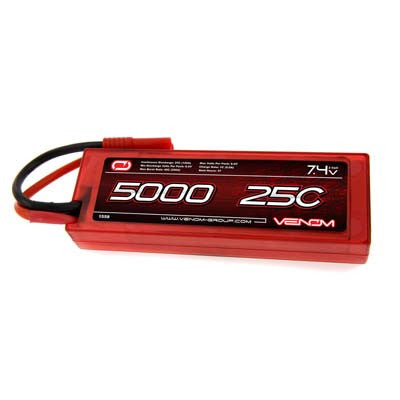 Venom 1558 LiPo 2S 7.4V 5000mAh 25C Hardcase Uni Plug System - chromewheelsimulators.com