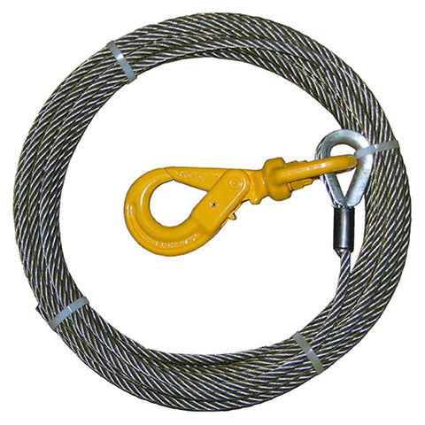 B/A Products Co. 7/16" Fiber Wire Rope Assembly w/Self-Locking Swivel Hook