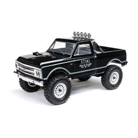 1/24 SCX24 1967 Chevrolet C10 4X4 RTR Brushed Rock Crawler (Battery & Charger Included), Black