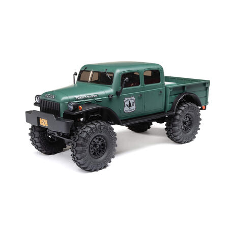 1/24 SCX24 Dodge Power Wagon 4X4 RTR Brushed Rock Crawler (Battery & Charger Included), Green