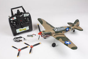 Curtiss P-40 Warhawk Micro RTF Airplane with PASS (Pilot Assist Stability Software) System