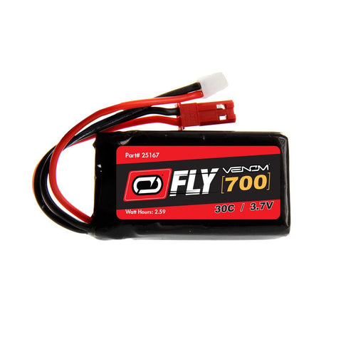 LiPo 1S 3.7V 700mAh 30C Mini Losi/JST Fly, 25167 - chromewheelsimulators.com
