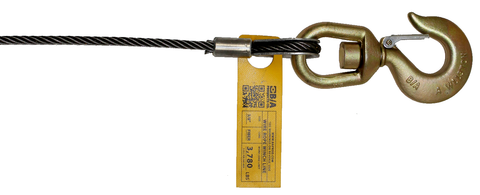 1/2 Wire Rope, Alloy Swivel Hook – Steel Core - chromewheelsimulators.com