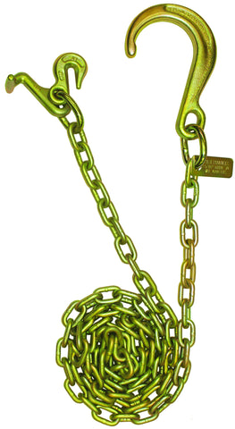 5/16" Chain with classic style 8" J Hook COMBO--10' - chromewheelsimulators.com