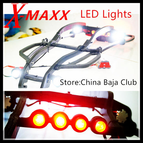 TRAXXAS X-MAXX Lamp Headlamps Taillight Set 12pcs Include head light bracket and switch - chromewheelsimulators.com
